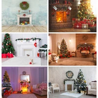 christmas theme photography background fireplace christmas tree children portrait backdrops for photo studio props 21710 chm 04