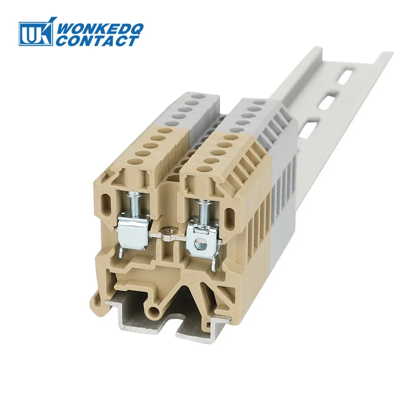 

10Pcs SAK4EN Universal Screw Connection Feed-through SAK4 4 mm² Wire Electrical Connector DIN Rail Terminal Block SAK 4EN