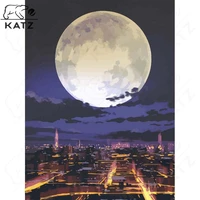 city night light diamond painting handmade diy gift beautiful watercolor art painting diamond embroidery cross stitch decoration
