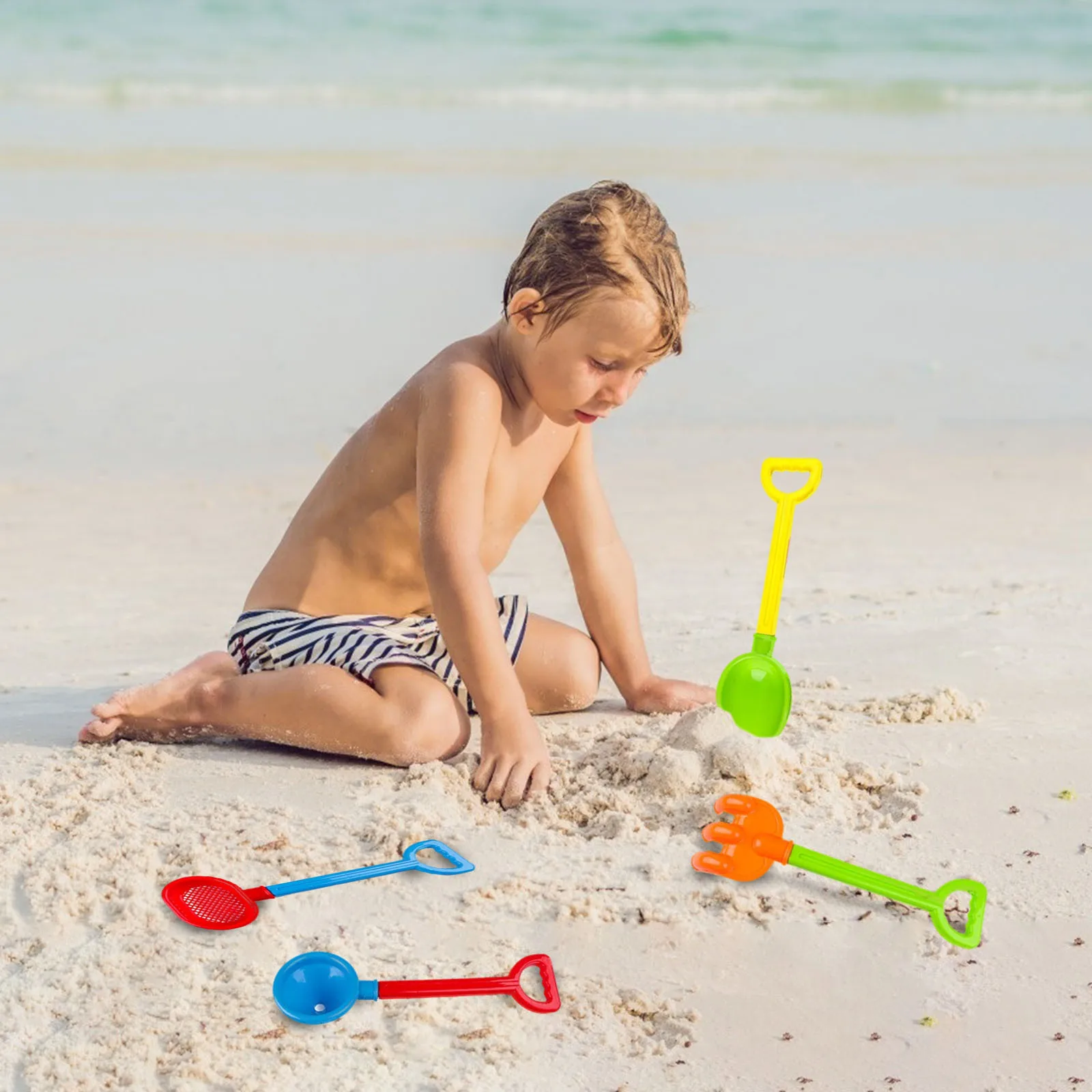 

4 Piece Beach Toy Sand Set Sand Play Sandpit Toy Summer beach toys Outdoor Toy zandbak speelgoed juguetes playa#2