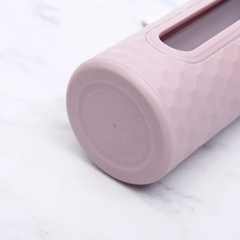 Стеклянная бутылка для воды термостойкая силиконовая рукав портативное стекло