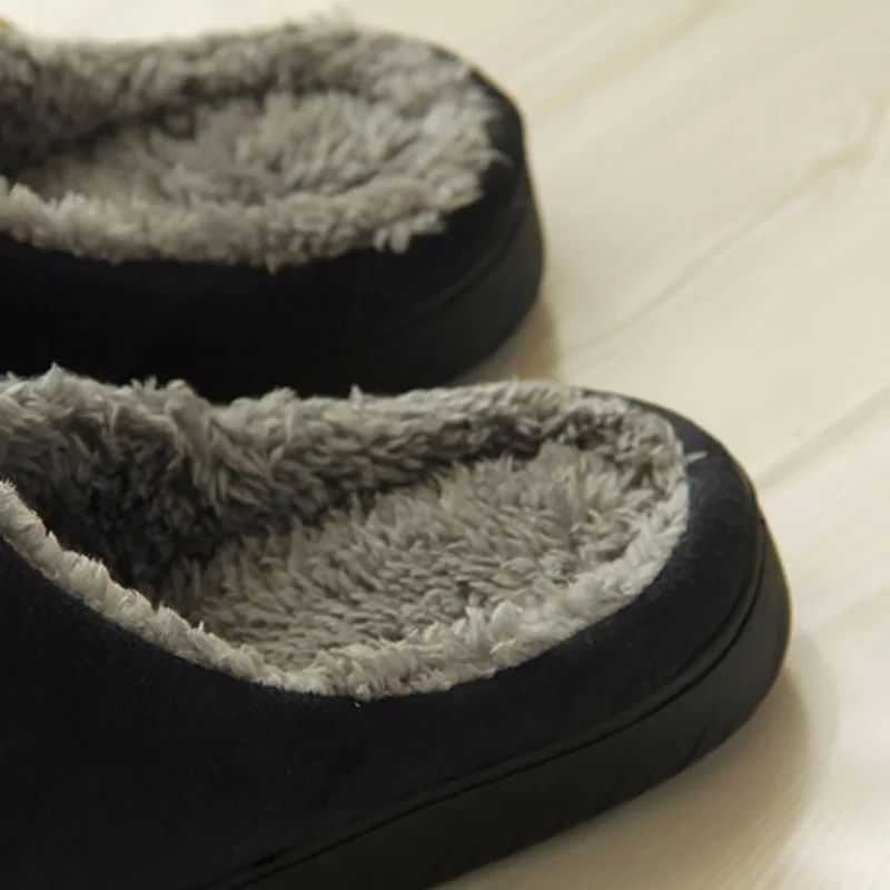 

Slipper men winter shoes fur slippers house Men's slippers Home Plush indoor slippers for men Plus size