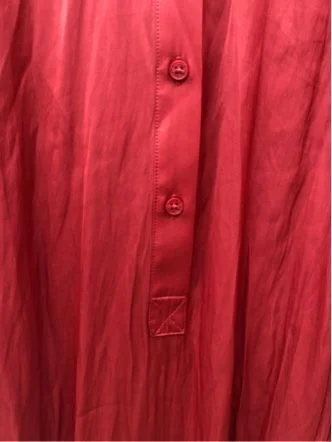 

Woman red black long Dress Ruffled Neck with V cut Short Puff Sleeves Elastic Waist With Belt Fashion Long dress