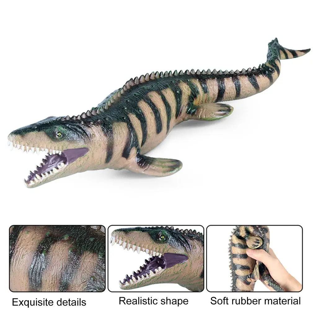 

New Jurassic Mosasaur Sea King Dragon Soft Rubber Simulation Dinosaur Ancient Marine Animal Model Children's Toy Decoration Gift