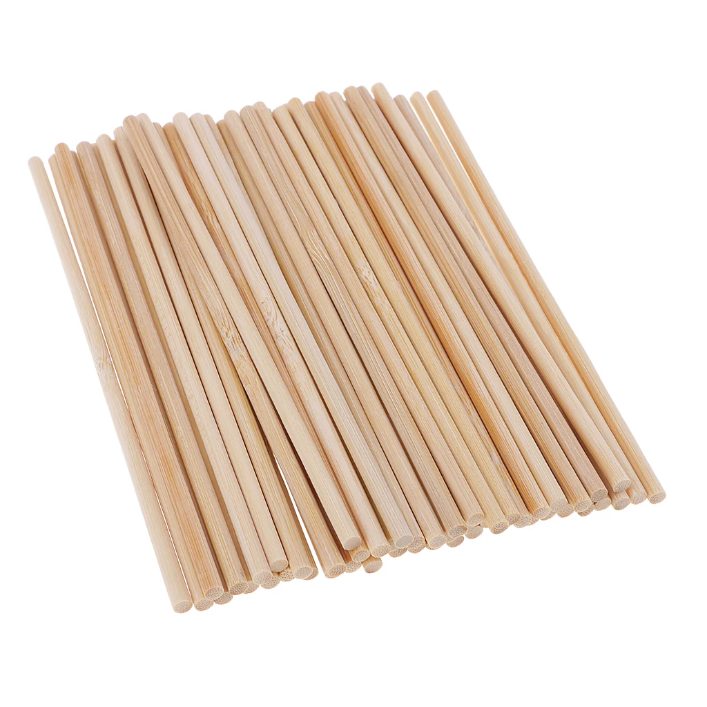 Круглый пустой незавершенные Bamboo Деревянный эскимо леденец палки дюбель удочка
