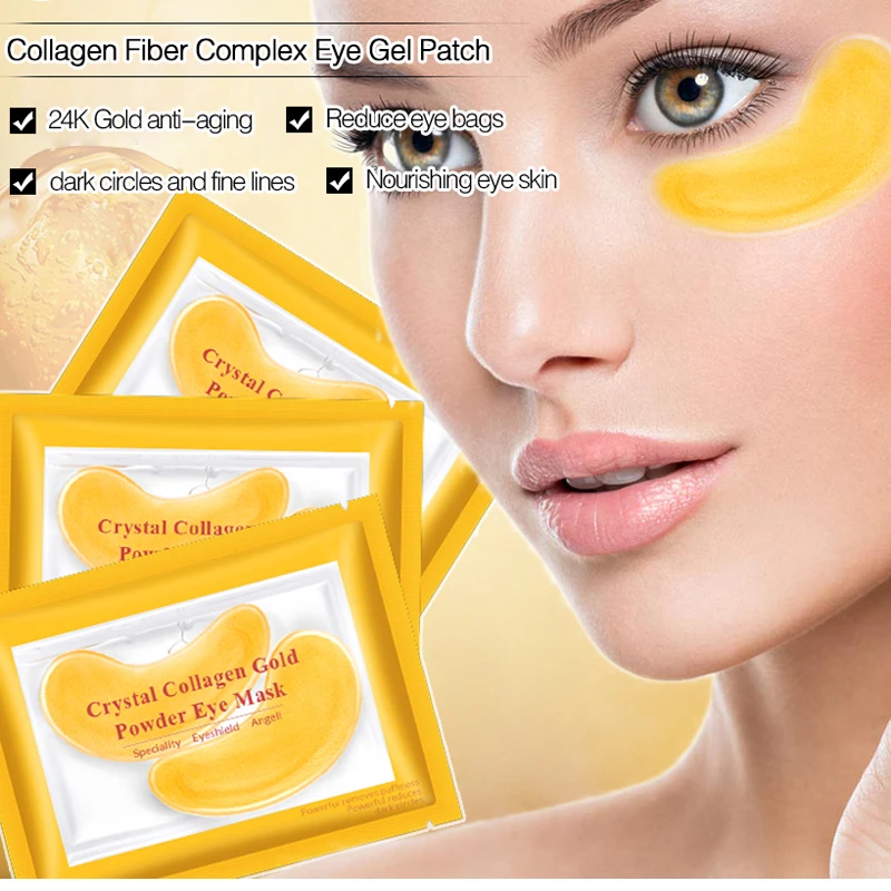 10 шт. = 5 шт в упаковке золотые маски Crystal коллагеновая маска для глаз против морщин