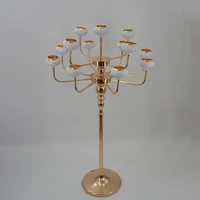 imuwen candelabras 13 arms candle holders metal gold candlesticks for wedding centerpieces event party decoration im835