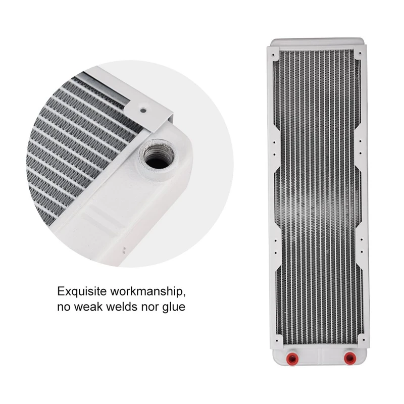 360 мм алюминиевый радиатор белый компьютера водяного охлаждения жидкий