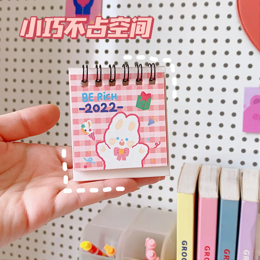 Kawaii Calendar 2022 Desk Plan Notebook Cute Desktop Book Cartoon Creative Notepad Planner | Дом и сад