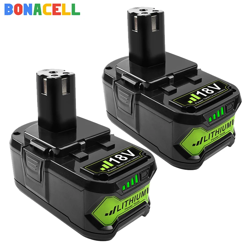 Литий ионный перезаряжаемый аккумулятор Bonacell для Ryobi 6000 мАч 18 в P108 RB18L40 P107 P104