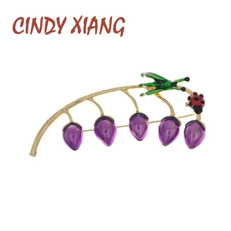 CINDY XIANG эмалированная брошь в виде цветка и жуков булавка Кузнечик Забавный