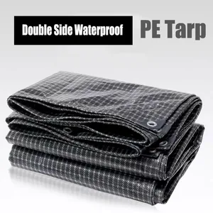 Тент тент Tewango, 0,35 мм, черный и белый, сетчатый, водонепроницаемый