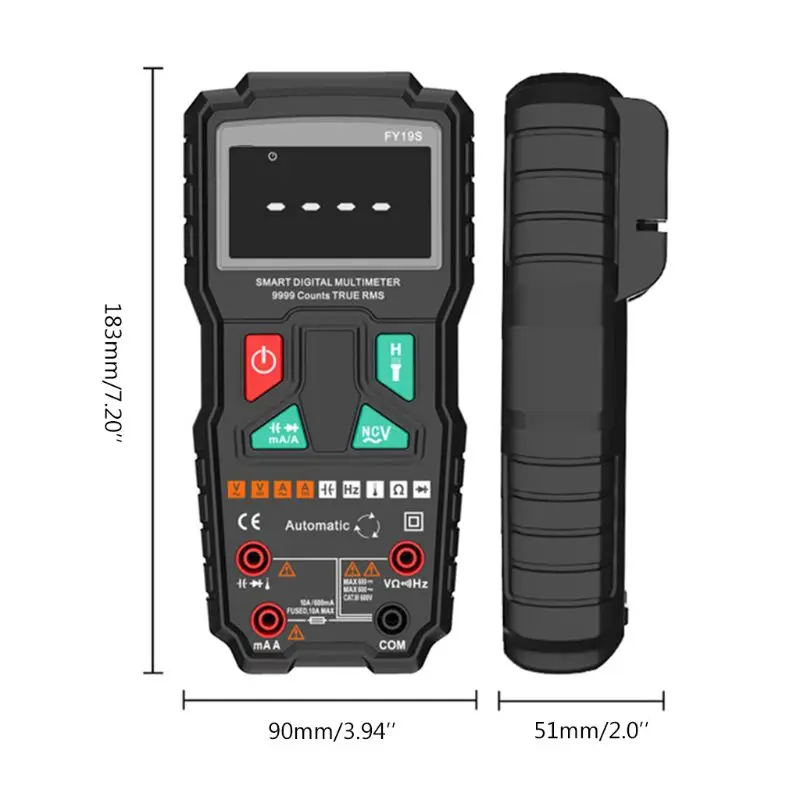 

High Precision Smart Multimeter Digital Handheld Automatic AC DC Voltage Current Meter Multifunctional Voltmeter Ammeter