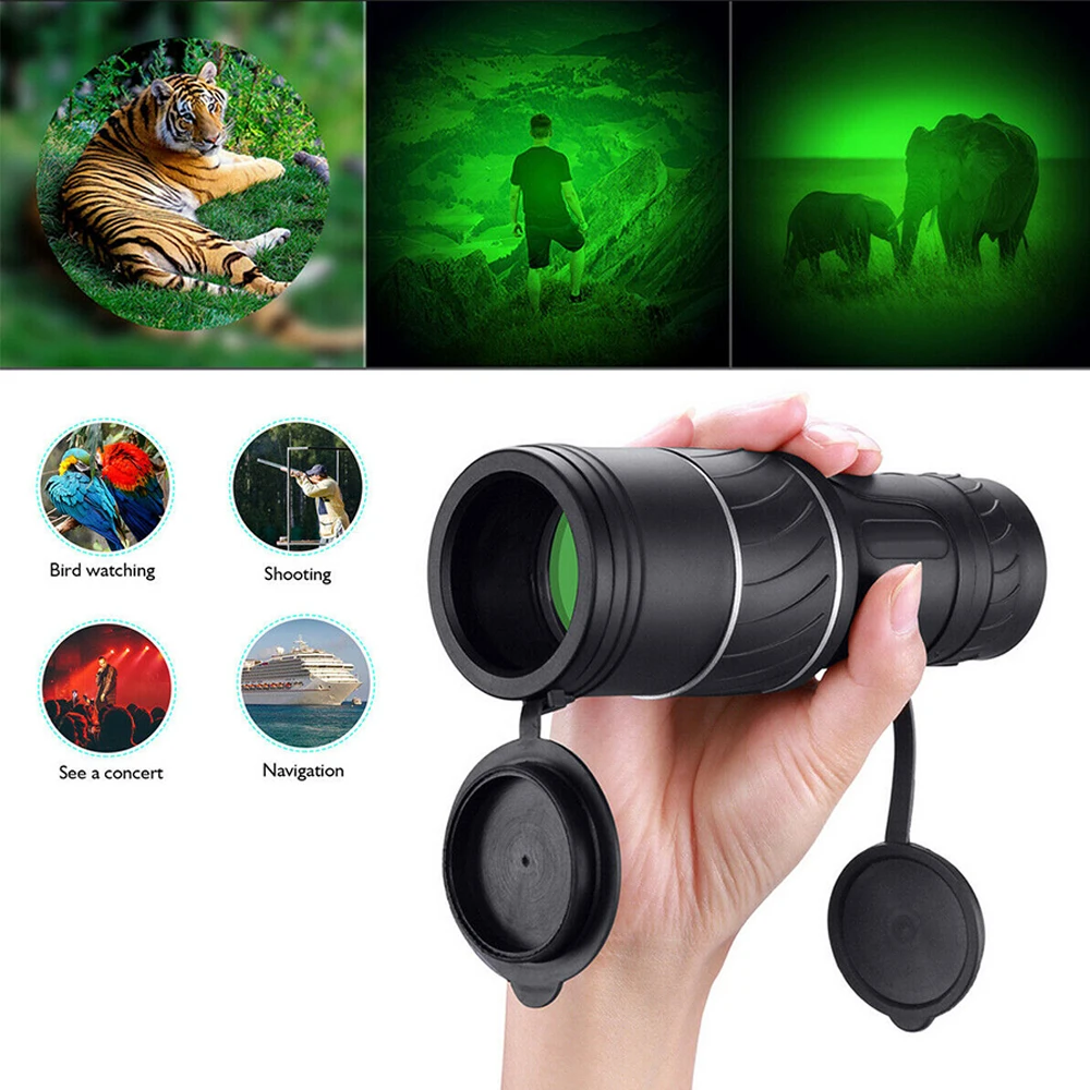 

Portable 40x60 High Over Binoculars Telescope Monocular 66 / 8000M Plastic Binoculars Outdoor Black Outdoor Sports Telescope