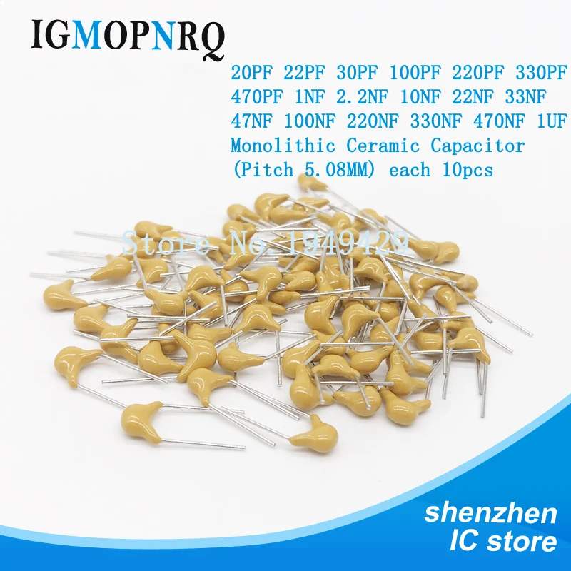 18valuesx10 шт = 180 20PF-105 (мкФ) 50V моно монолитные конденсаторы монолитная керамика |
