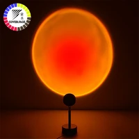 coversage sunset led night light projector live online broadcast background rainbow atmosphere led popular projection