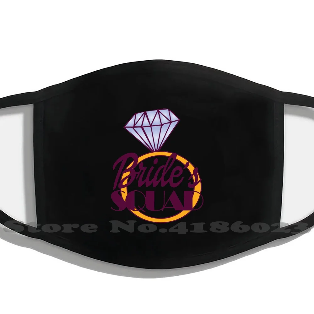 

Team Bride Bride'S Squad Fashion Trendy Filter Masks Face Mask Team Bride Team Bride Brides Squad Bride Squad Marry Rings Love
