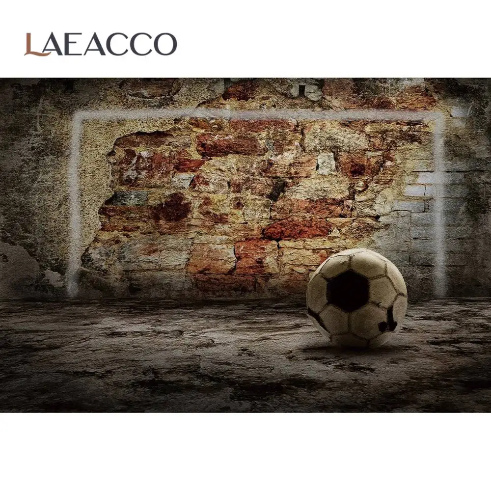 

Laeacco Футбол цель старый Винтаж кирпичная стена Baby ребенка Фотофон фотографии фон, фото-Декорации для фотостудии фон для фотосъемки