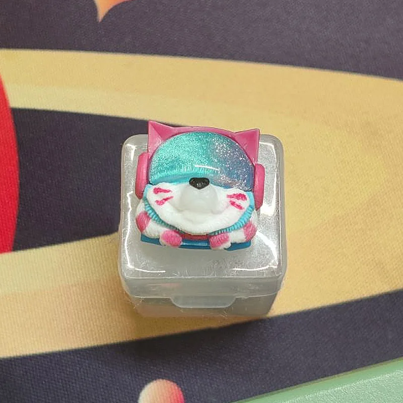 

Space Dog Custom Handmade Keycap R4 Personality Cherry Profile Switch For Mechanical MX Keyboard Resin Keycap