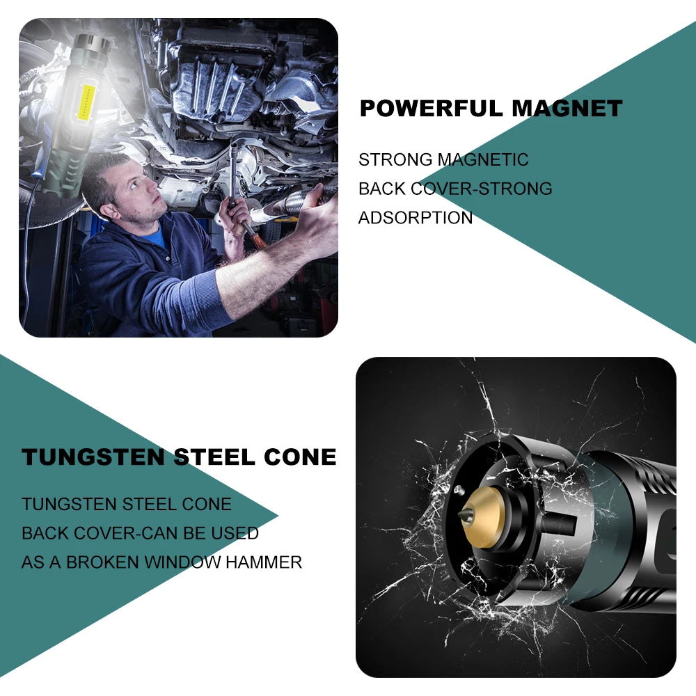 

Cazador High Power LED Flashlight 2000LM Tactical Flashlight IPX5 Torch Rechargeable Lantern Waterproof Linterna Camping Outdoor