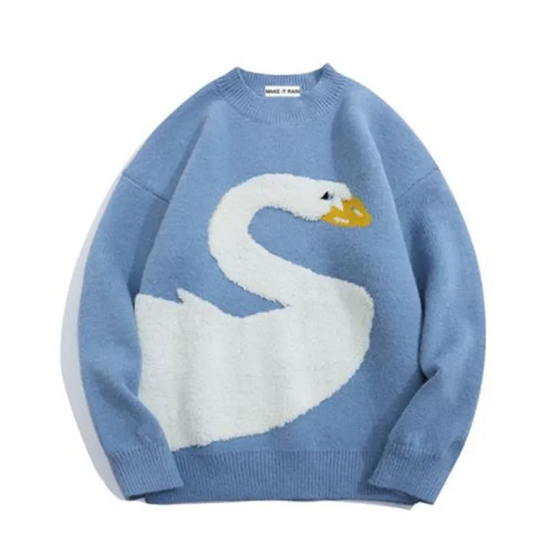

Goose sweater Oversize Pullover Cashmere Hip Hop Casual Winter Autumn Clothes knitted winter thick female pullovers