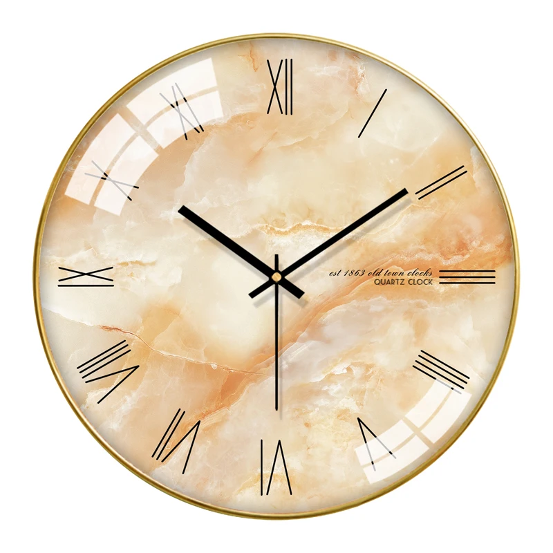 Металлические настенные часы в скандинавском стиле большие бесшумные кухонные