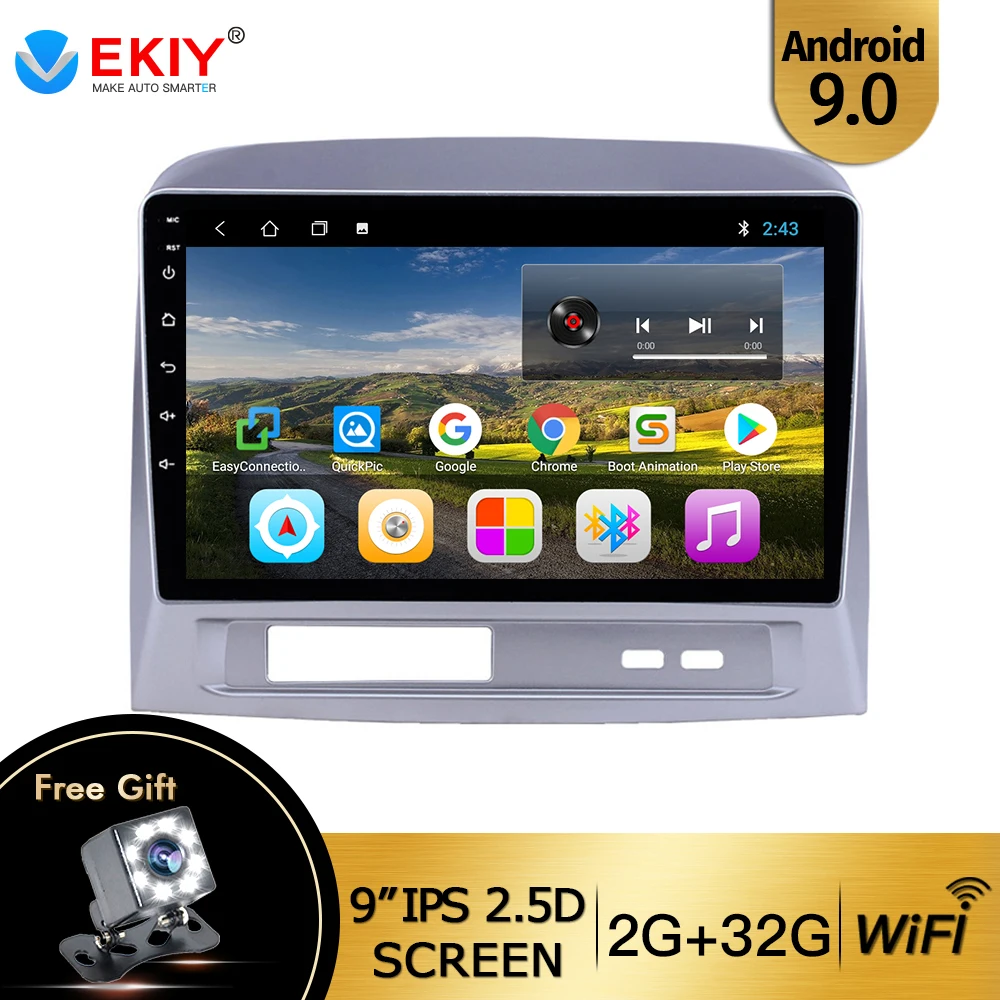 

EKIY 9 "Автомобильный Радио для 2004 Toyota Vios Android 9,0 HD сенсорный GPS Автомобильный мультимедийный плеер Поддержка Зеркало Ссылка SWC DVD плеер