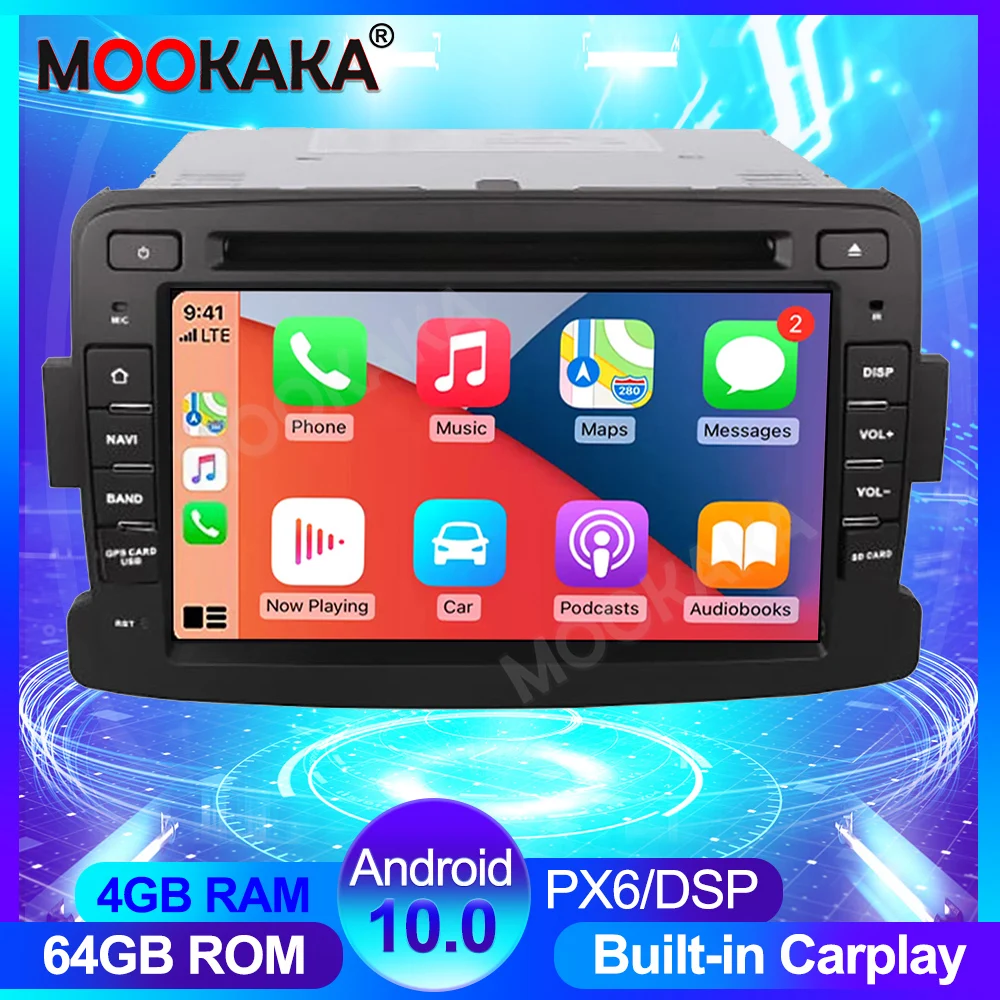 

Android 10 4+64GB Car Radio Carplay For Renault Duster 2012-2016 Touch Screen Autoradio DSP DVD Multimedia Player GPS Navigation