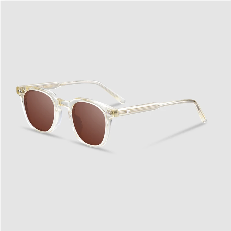 

Vintage Retro Square Sunglasses Lutto Fashion Style Import Acetate Original Quality UV400 Polarized Box Women Man Eyeglasses