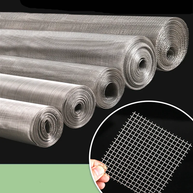 

10x10cm Stainless Steel Mesh Filter Net Metal Front Repair Fix Mesh Filtration Woven Wire Screening Sheet Screening filter