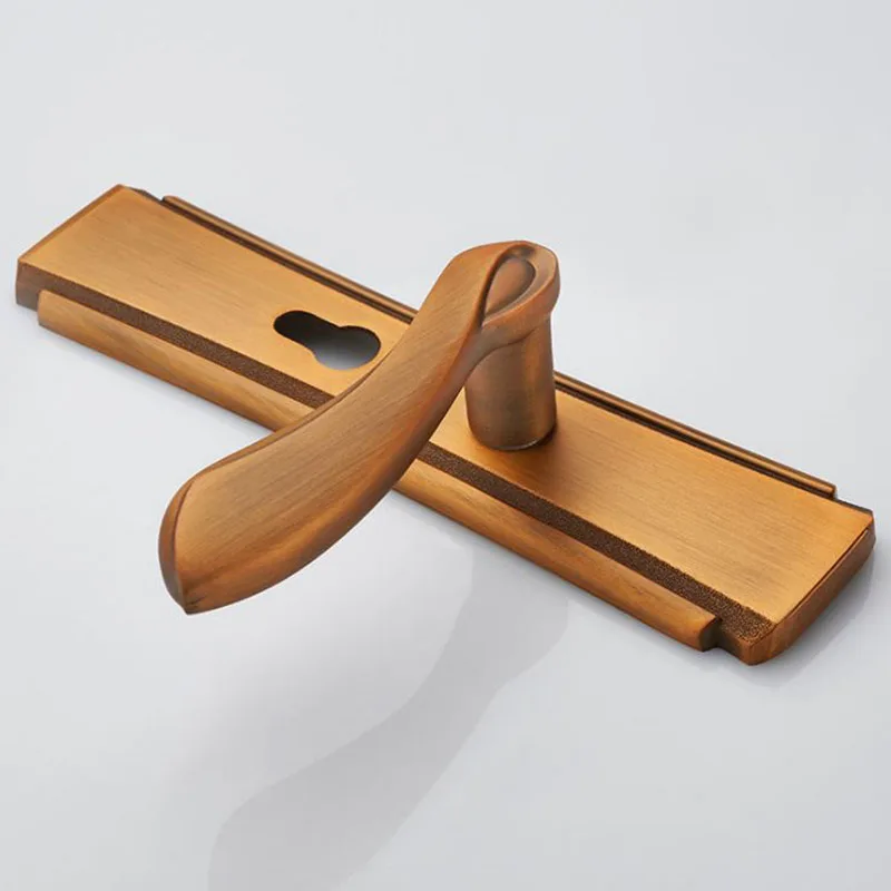 Дверной замок интерьер из цельного дерева для спальни механическая антикварная