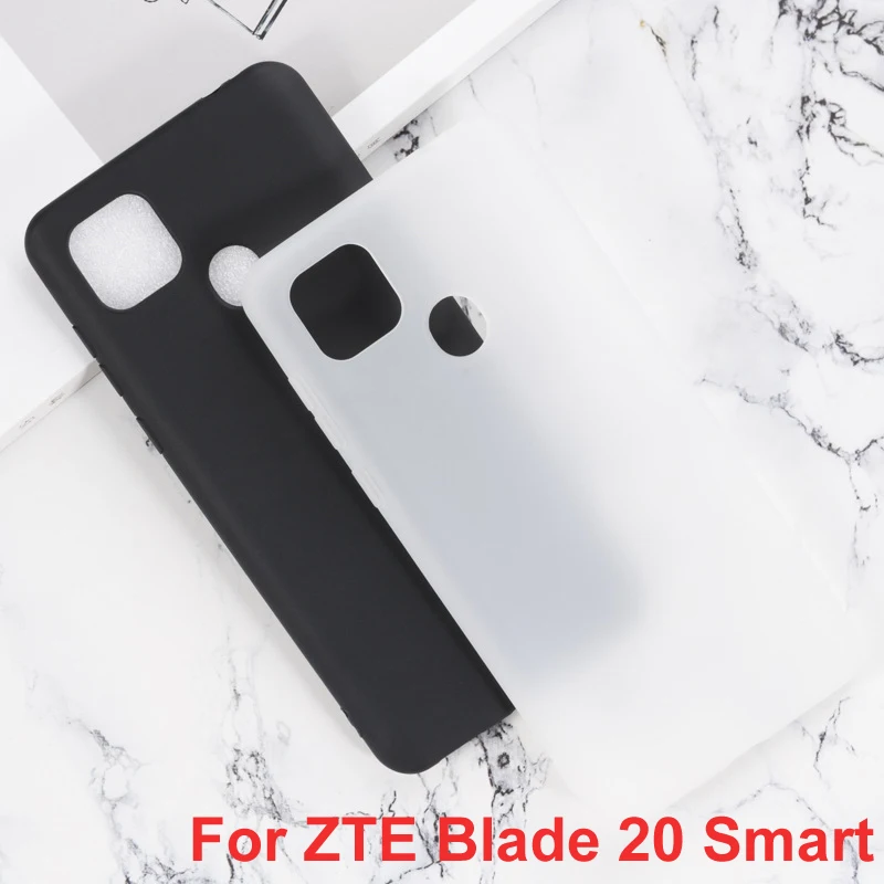 Мягкий ТПУ чехол для смартфона ZTE Blade 20 матовый Силиконовый 2 цвета V1050 6 49