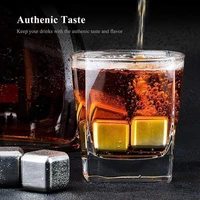recyclable drink chilling cubes new whisky stones ice cubes set food grade stainless steel wine cooling rock party bar tool