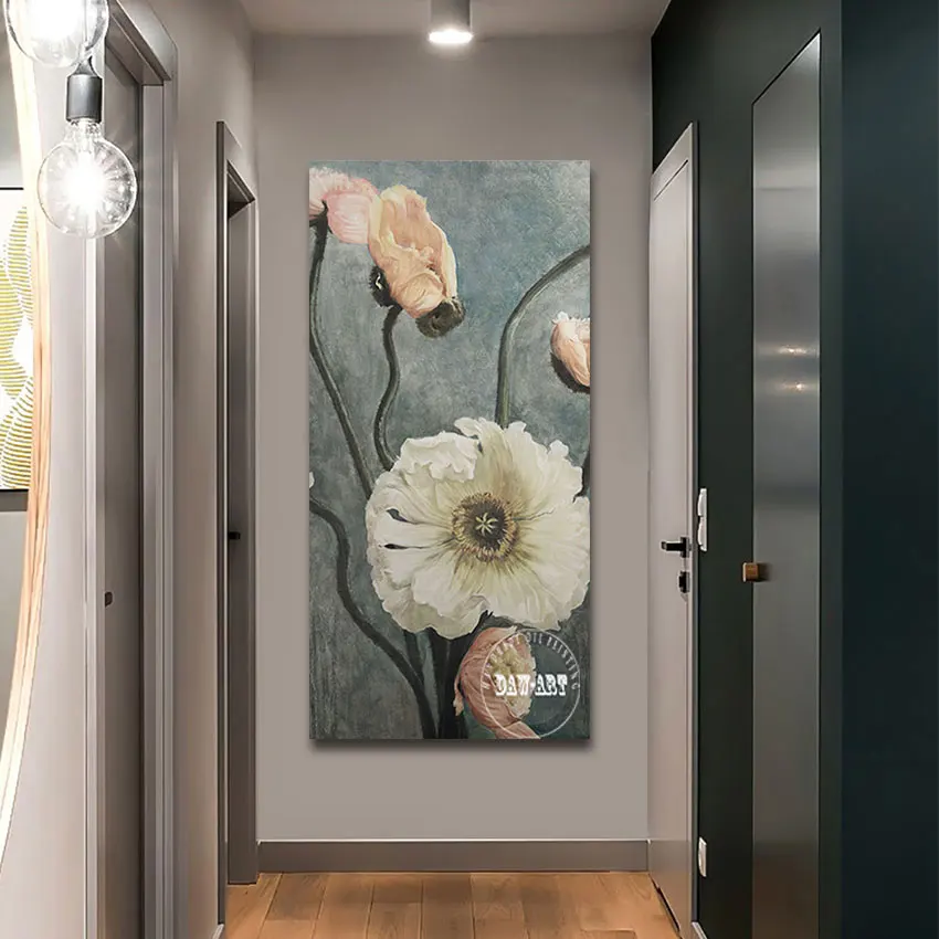 

2022 Hot Selling Abstract Flowers Art Oil Paintings On Canvas China Artwork Modern Wall Decor Accessories For Office Unframed