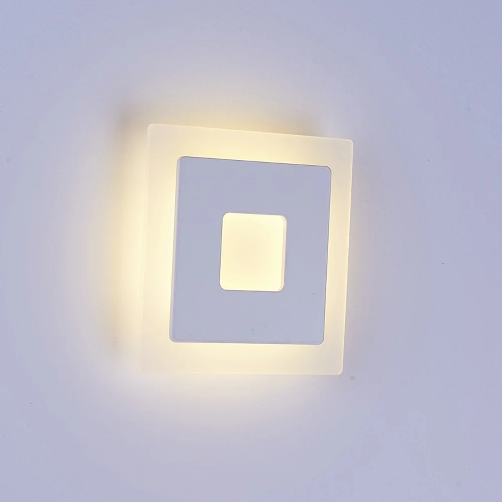 

LED square wall lamp acrylic bedroom living room lamp creative simple modern staircase corridor wall lamp WF917401