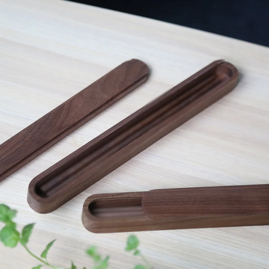 

1 X 26x3x2.3cm Chopsticks Box Portable Travel Reusable Wooden Chopsticks Box Spoon Storage Case Container