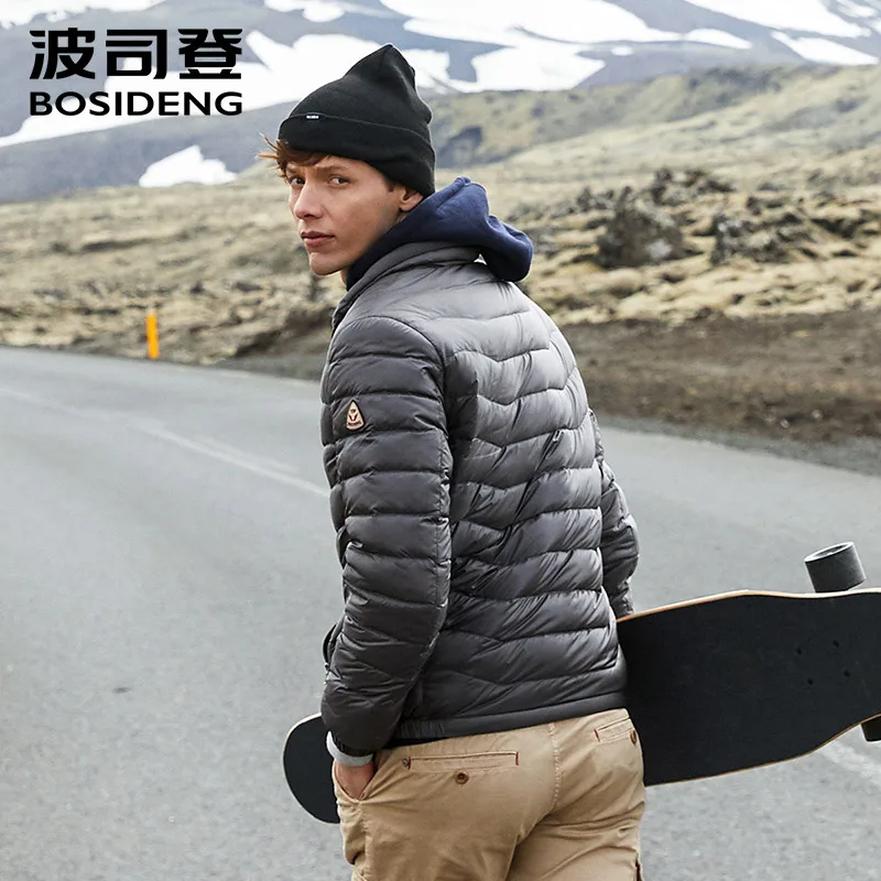BOSIDENG зимняя 90 пуховая куртка для мужчин высокое качество пуховик ульсветильник