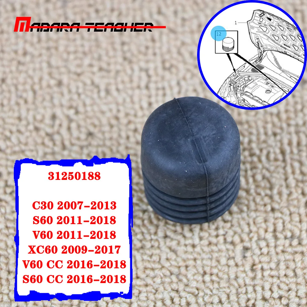

engine cover guard board before the machine fenders buffer rubber pier column fixed buckle For volvo S60 XC60 V60 C30 31250188