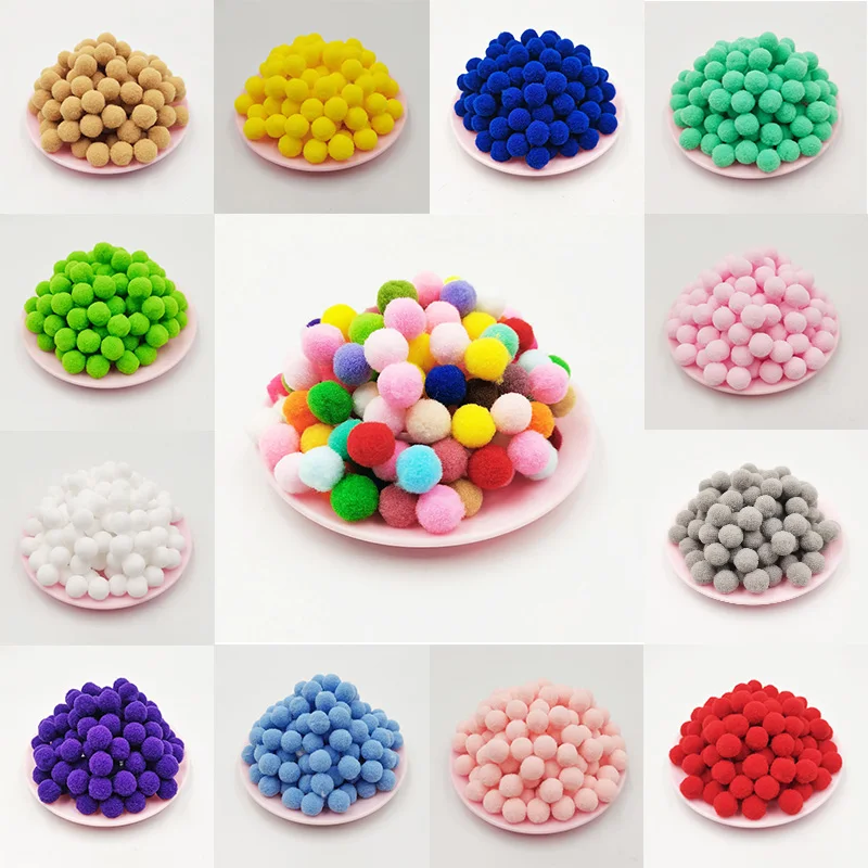 

Помпоны 8/10/15/20/25/30 мм, красочные мягкие помпоны, пушистые плюшевые помпоны для поделок своими руками, помпоны для дома