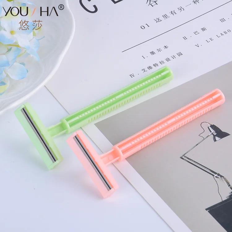 Безопасная бритва в форме грабли Женская для макияжа триммер волос из