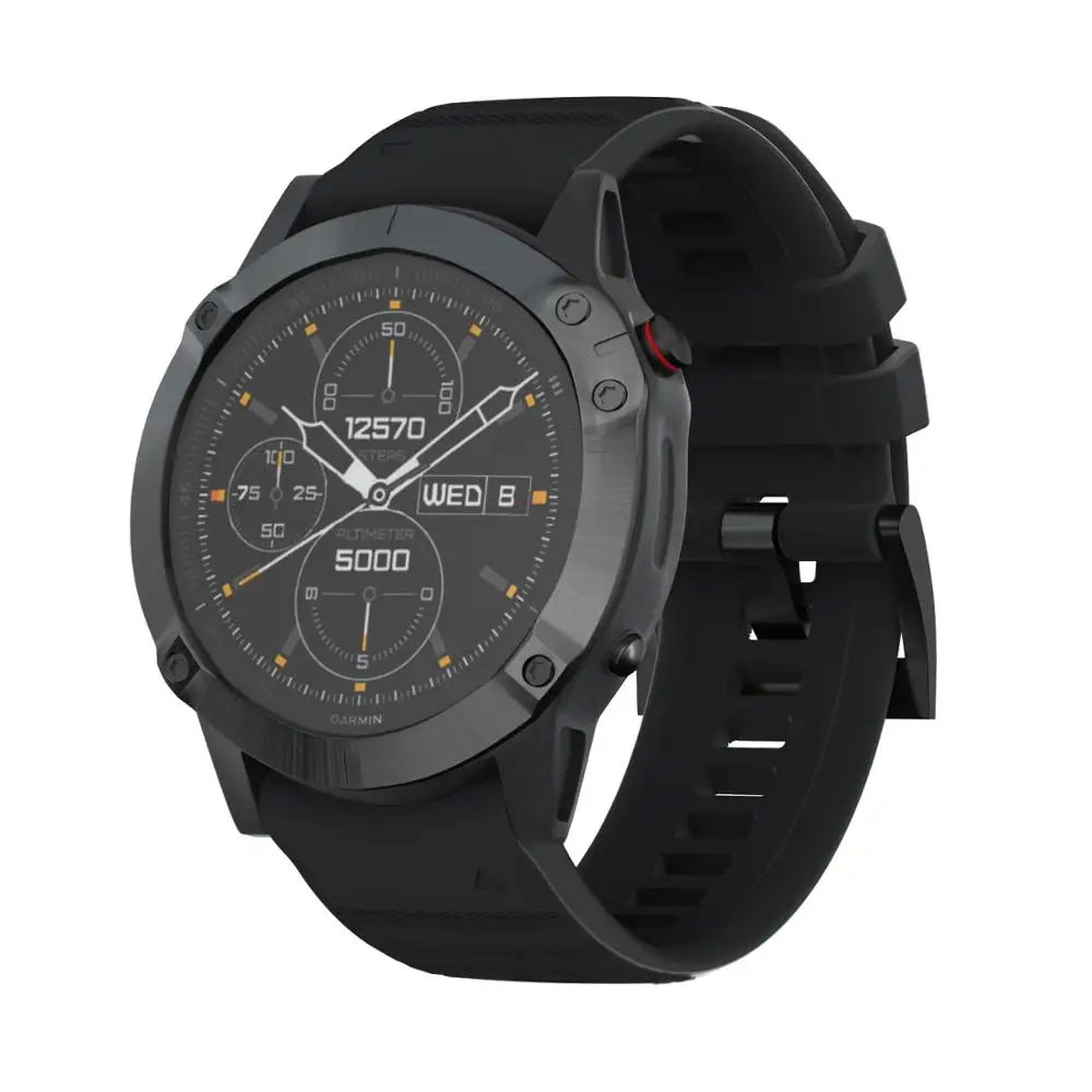 26 мм силиконовый ремешок для часов Garmin Fenix 6X 5X 3 3HR quaitx3 быстросъемный легкий