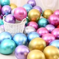 12inch 10pcs new glossy metal pearl latex balloons thick chrome metallic colors inflatable air balls globos birthday party decor