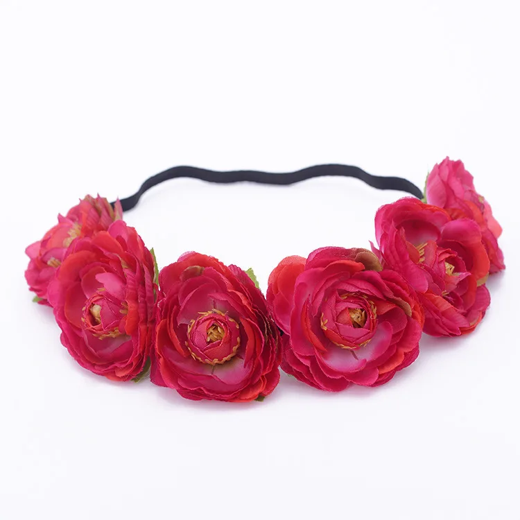 

holiday simulation rose flower hair accessories with Europe and the United States a Halloween party headdress garland
