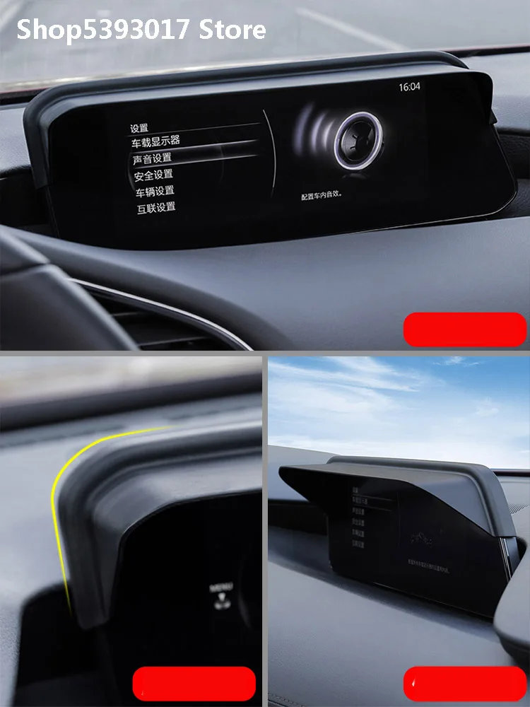 Parasol de Control Central de navegación para coche, decoración Interior modificada, para Mazda CX30, CX-30, 2022, 2019, 2020, 2021