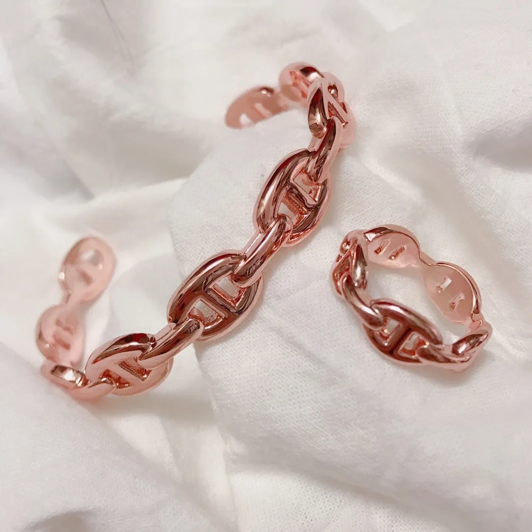 Дизайнерский нишевый браслет в виде свиньи носу женское ювелирное изделие стиле