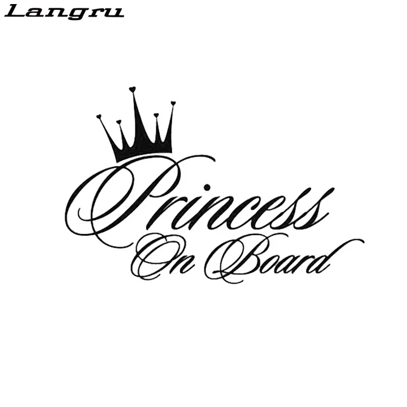 

Princess On Board Funny Personality Text Vinyl Decal Sticker Car Accessories Jdm
