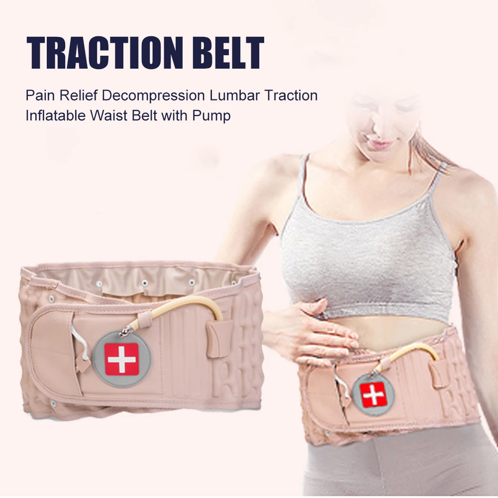 

Back Massager Pain Relief Decompression Lumbar Traction Inflatable Waist Brace Support Belt with Pump Health Care