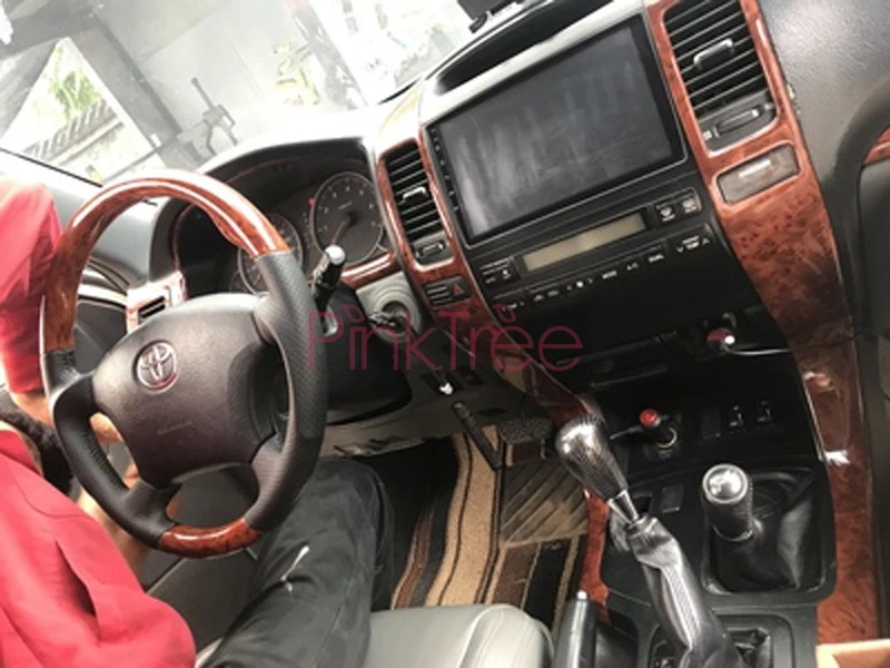 Деревянная накладка для отделки интерьера для Toyota Land Cruiser 120 Prado FJ120 2003 4 5 6 7 2009 аксессуары для стайлинга автомобилей 24 штуки