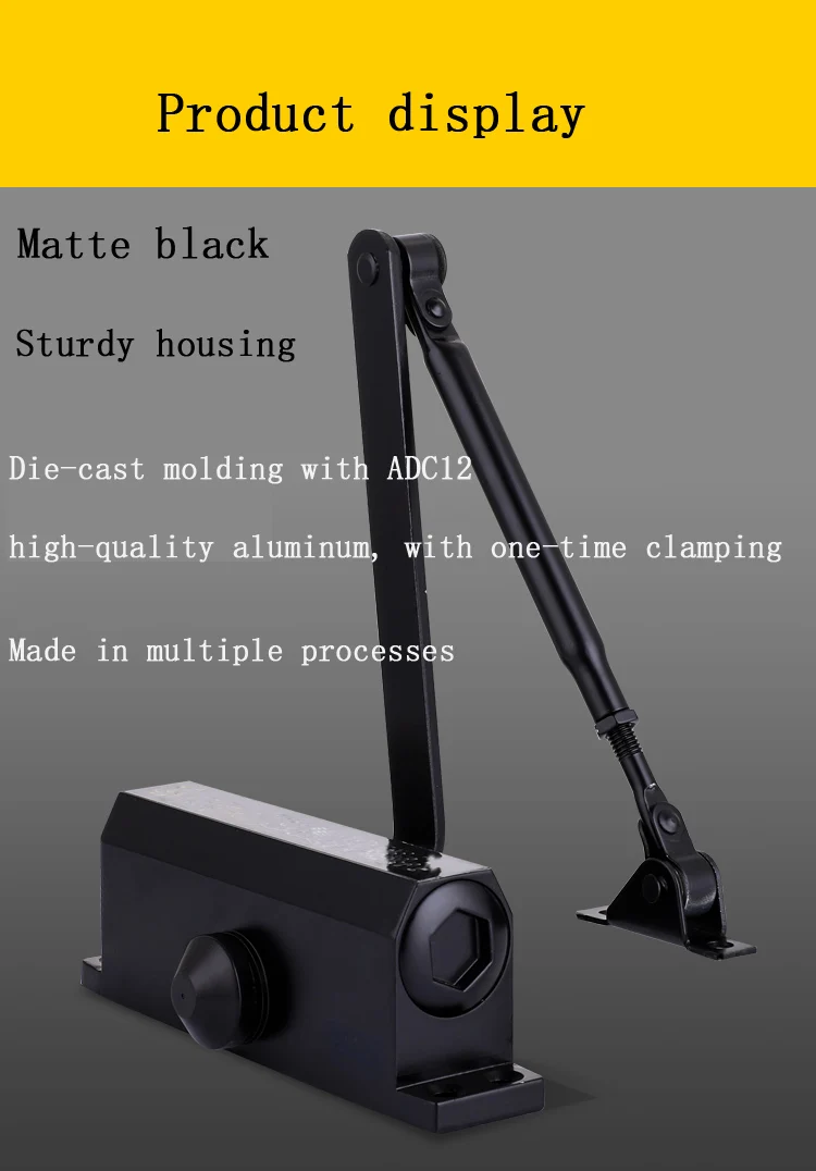 Heavy duty door closer commercial- Class 1 commercial standard automatic door closing mechanism- Load bearing door 200 kg