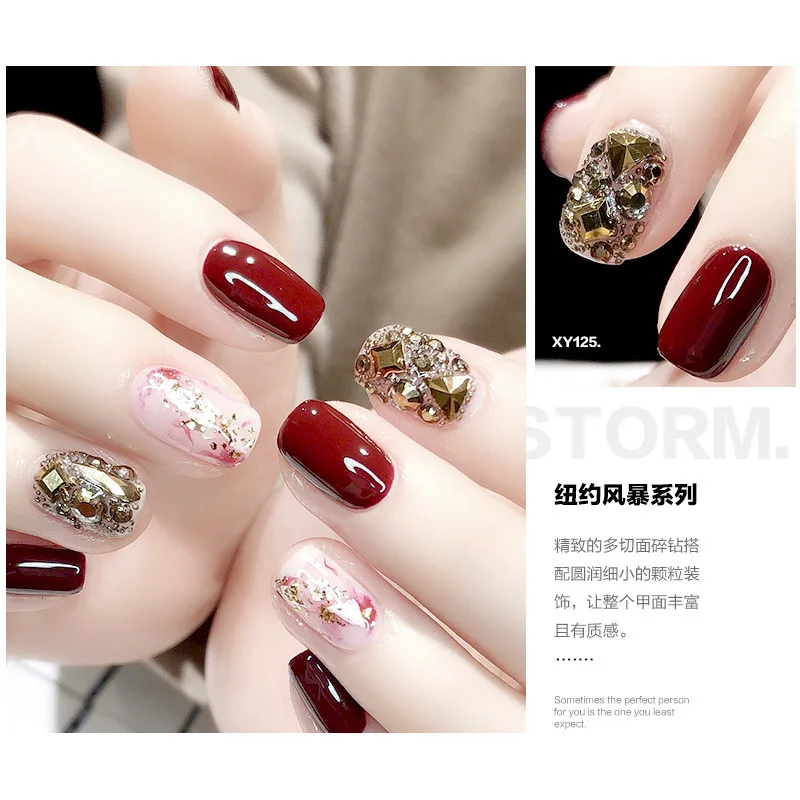 1 коробка красочные 3D Стразы для дизайна ногтей DIY маникюр Шарм хрустальные камни